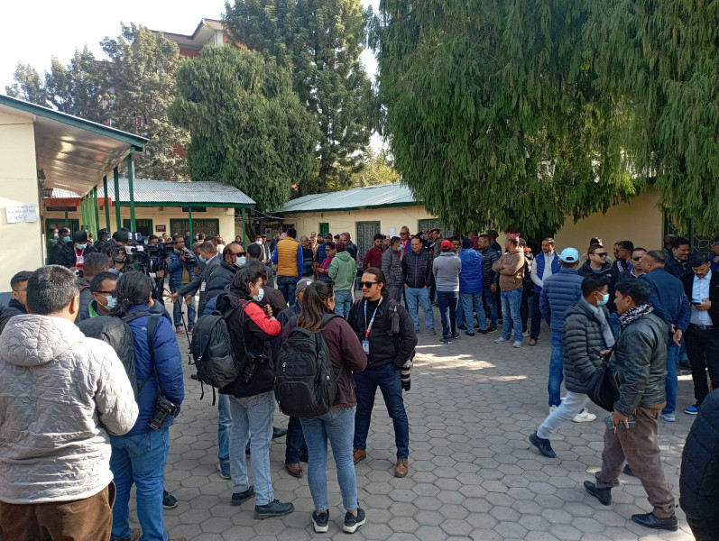 पुषकाे जाडाेमा कांग्रेसले ततायाे सिंहदरबार परिसर